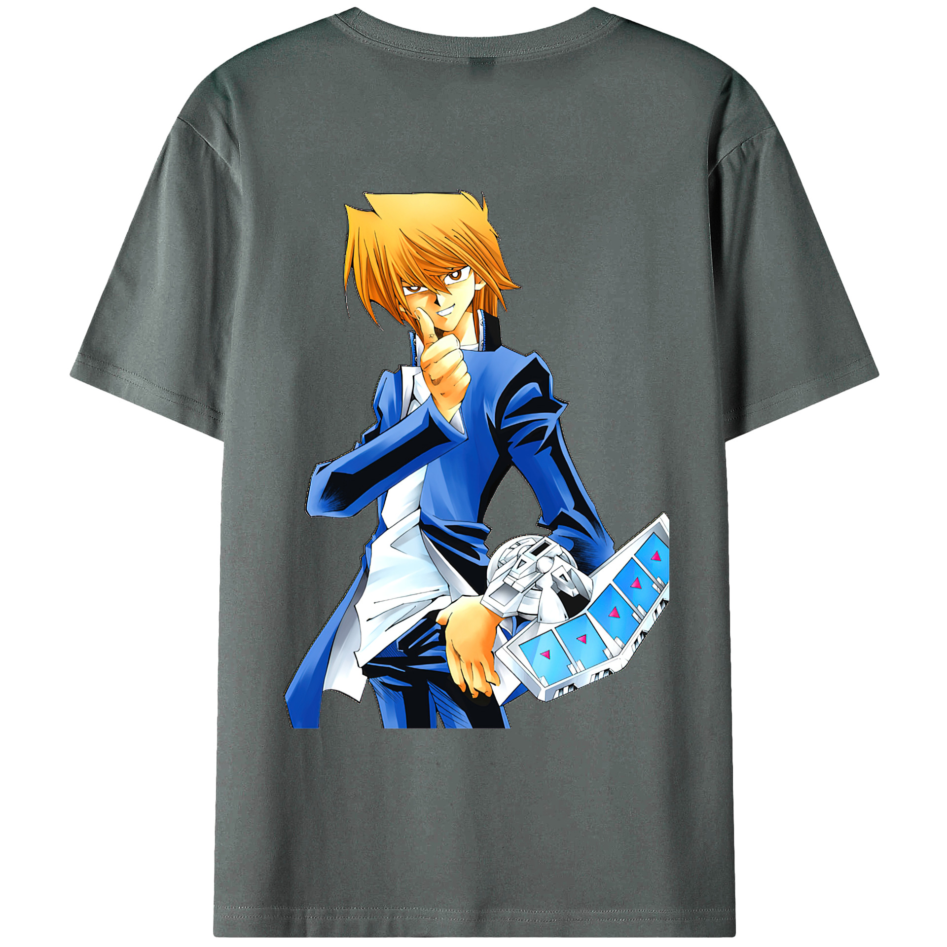 （画像用） 遊☆戯☆王 Yu-Gi-Oh! 綿100％ メンズ半袖Tシャツ（バックプリント） 通気性